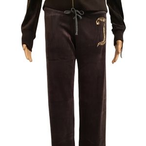 Juicy Couture Brown Velour Bling Sweatpants